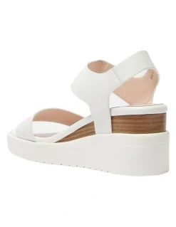 Jane Debster Iris Sandals in White Leather