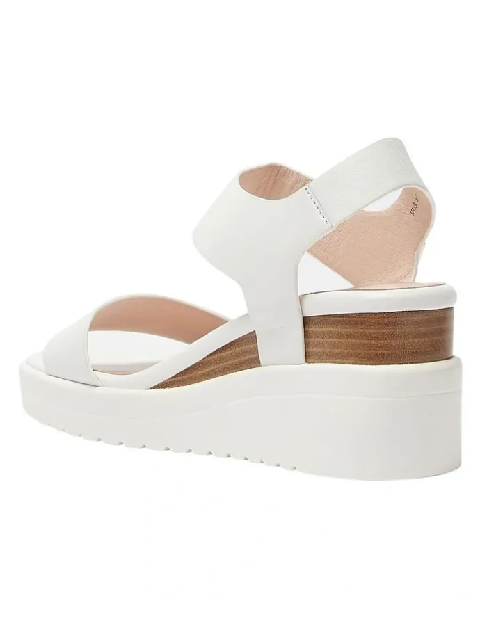 Jane Debster Iris Sandals in White Leather