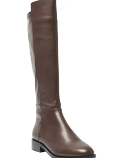 Jane Debster Kennedy Knee Boots in Chocolate Leather