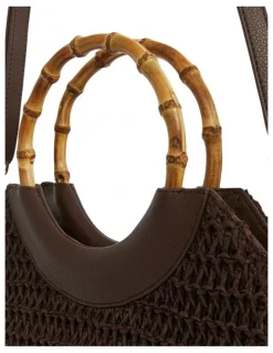 Jane Debster Laos Tote Bag in Chocolate Raffia