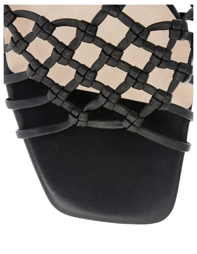 Jane Debster Magnolia Sandals in Black Weave