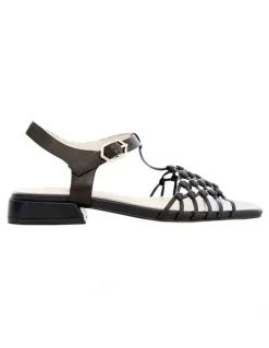 Jane Debster Magnolia Sandals in Black Weave