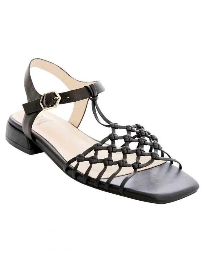 Jane Debster Magnolia Sandals in Black Weave