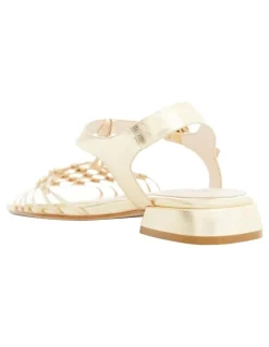 Jane Debster Magnolia Sandals in Gold Weave