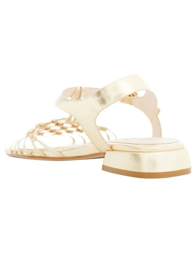 Jane Debster Magnolia Sandals in Gold Weave