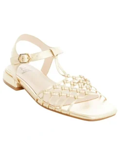 Jane Debster Magnolia Sandals in Gold Weave