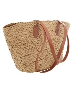 Jane Debster Munich Bag in Tan/Neutral Raffia