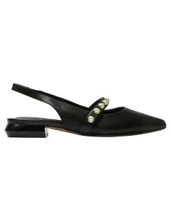 Jane Debster Opal Flat Shoes in Black Leather