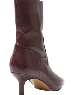 Jane Debster Rogue Boots in Wine Leather