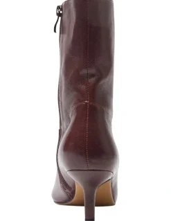 Jane Debster Rogue Boots in Wine Leather