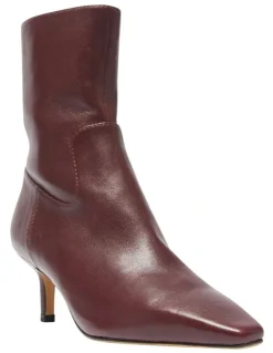 Jane Debster Rogue Boots in Wine Leather