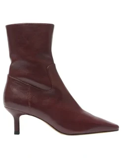 Jane Debster Rogue Boots in Wine Leather