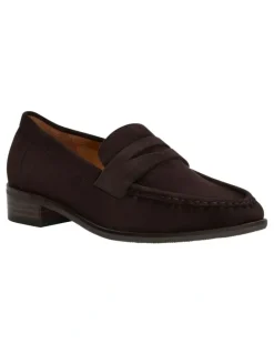 Jane Debster Turner Flat Shoes in Chocolate Suede