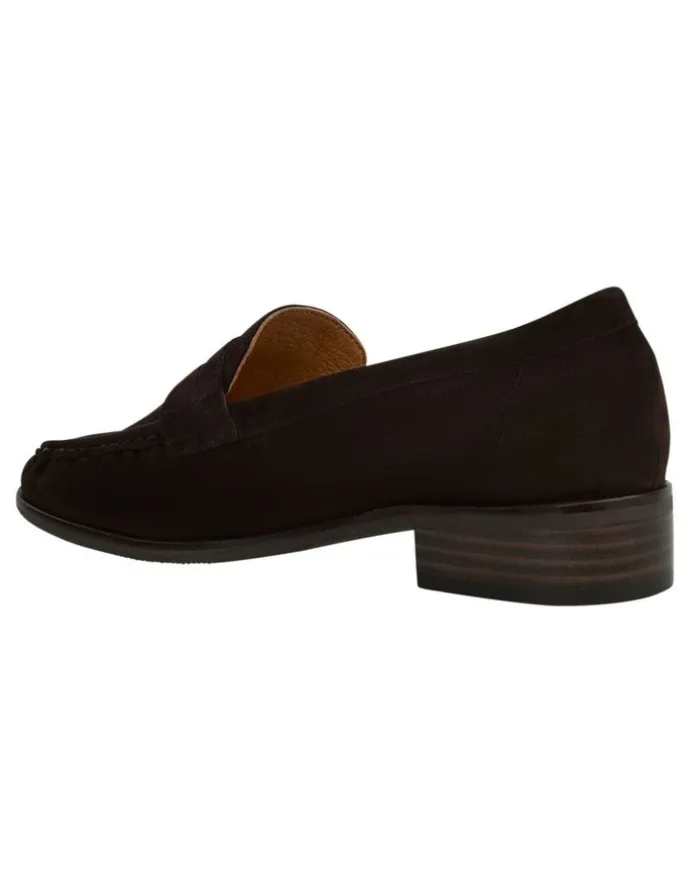 Jane Debster Turner Flat Shoes in Chocolate Suede
