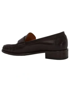 Jane Debster Turner Loafers in Chocolate Leather