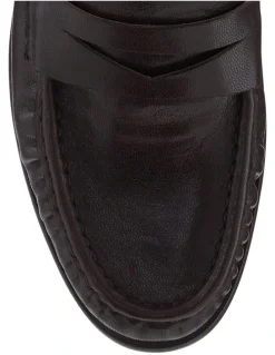 Jane Debster Turner Loafers in Chocolate Leather