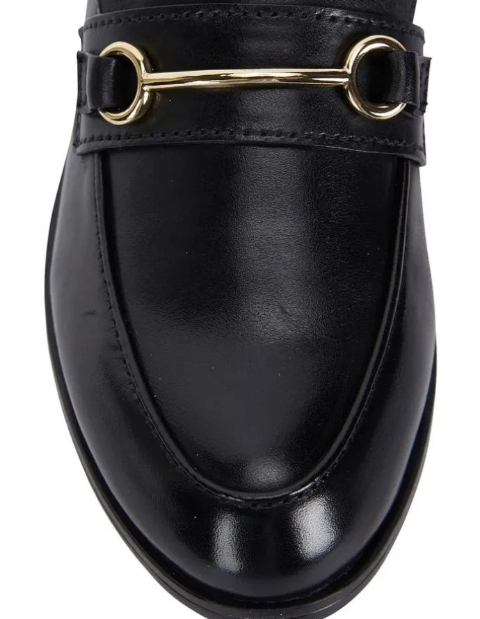 Jane Debster Wallis Black Hi Shine Flat Shoes
