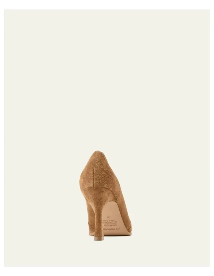 Jo Mercer Alice High Biscuit Suede Heels in Brown
