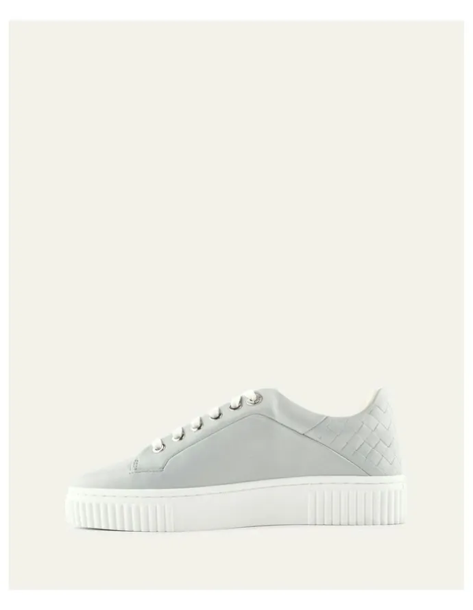Jo Mercer Campbell Leather Sneakers in Dusk Blue