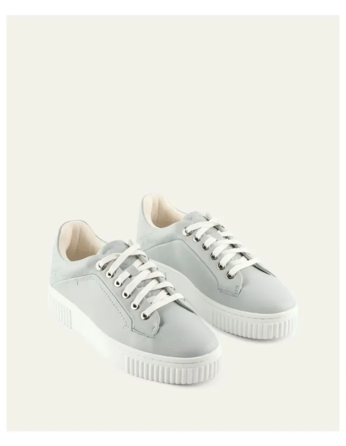 Jo Mercer Campbell Leather Sneakers in Dusk Blue