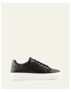 Jo Mercer Campbell Leather Sneakers in Black