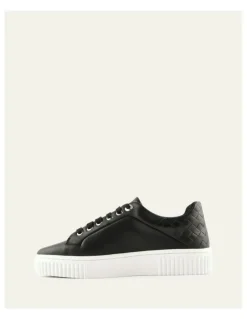 Jo Mercer Campbell Leather Sneakers in Black