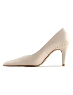 Jo Mercer Dash High Heels in Off White Leather