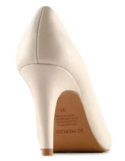 Jo Mercer Dash High Heels in Off White Leather