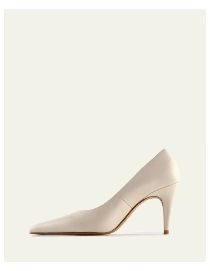Jo Mercer Dash High Heels in Off White Leather