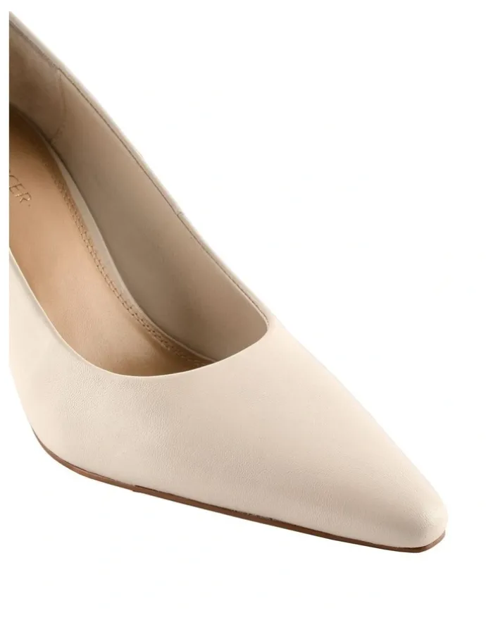 Jo Mercer Dash High Heels in Off White Leather