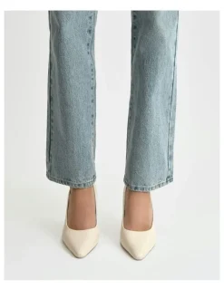 Jo Mercer Dash High Heels in Off White Leather