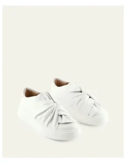 Jo Mercer Edie Leather Sneakers in White