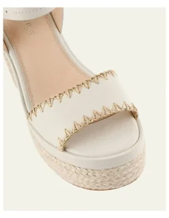 Jo Mercer Fisher High Heel Platform Sandals in Off White