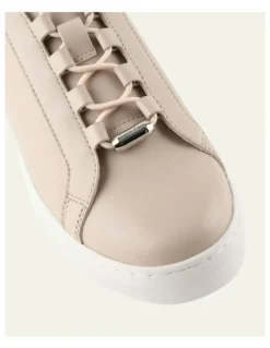 Jo Mercer Hawke Leather Sneakers in Bone
