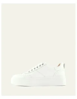 Jo Mercer Karter Leather Sneakers in White