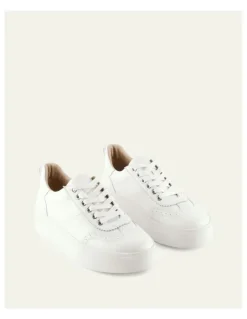 Jo Mercer Karter Leather Sneakers in White