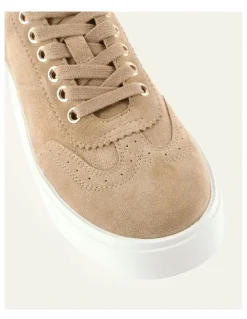 Jo Mercer Karter Suede Sneakers in Latte