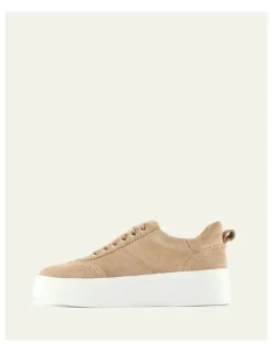 Jo Mercer Karter Suede Sneakers in Latte