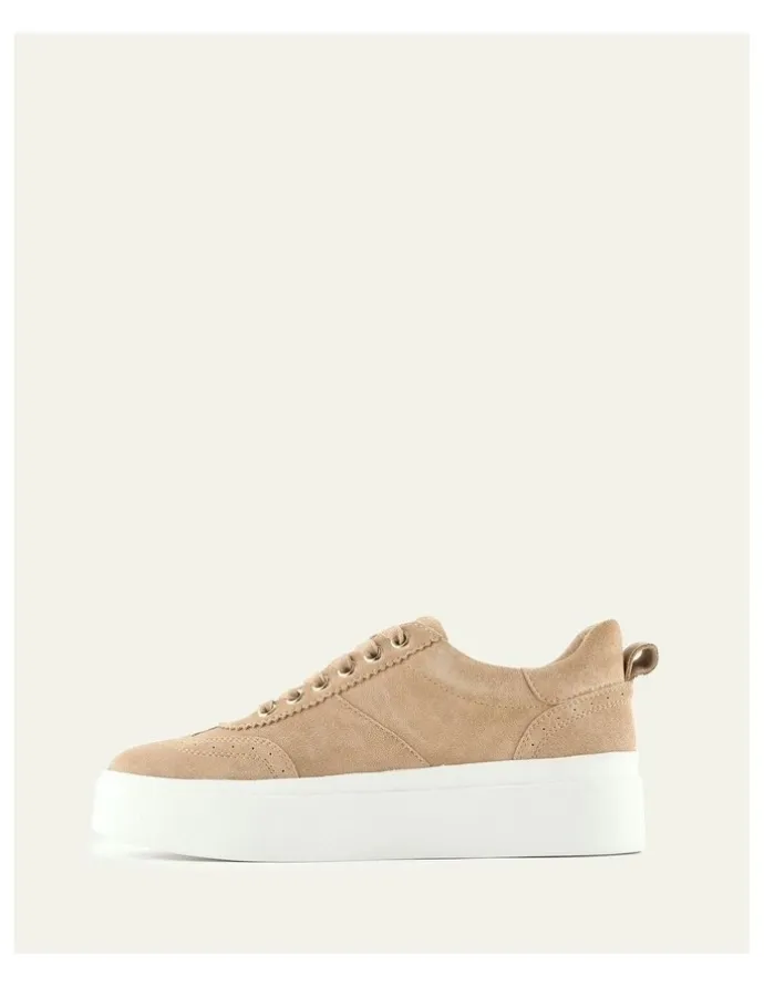 Jo Mercer Karter Suede Sneakers in Latte