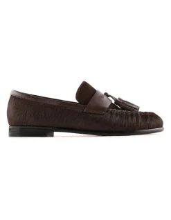 Jo Mercer Myra Loafers in Chocolate Leather