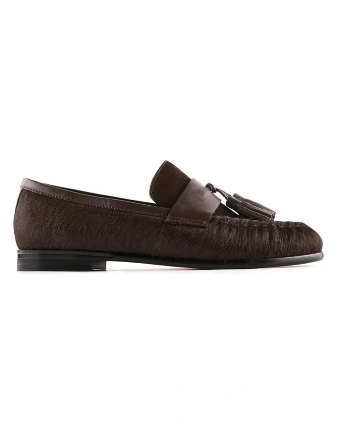 Jo Mercer Myra Loafers in Chocolate Leather