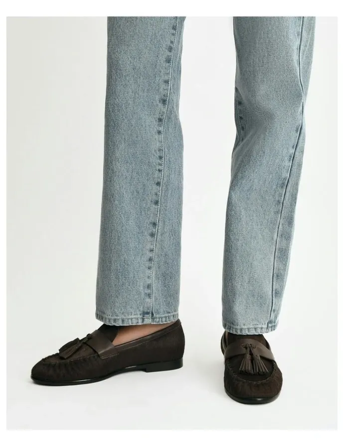 Jo Mercer Myra Loafers in Chocolate Leather