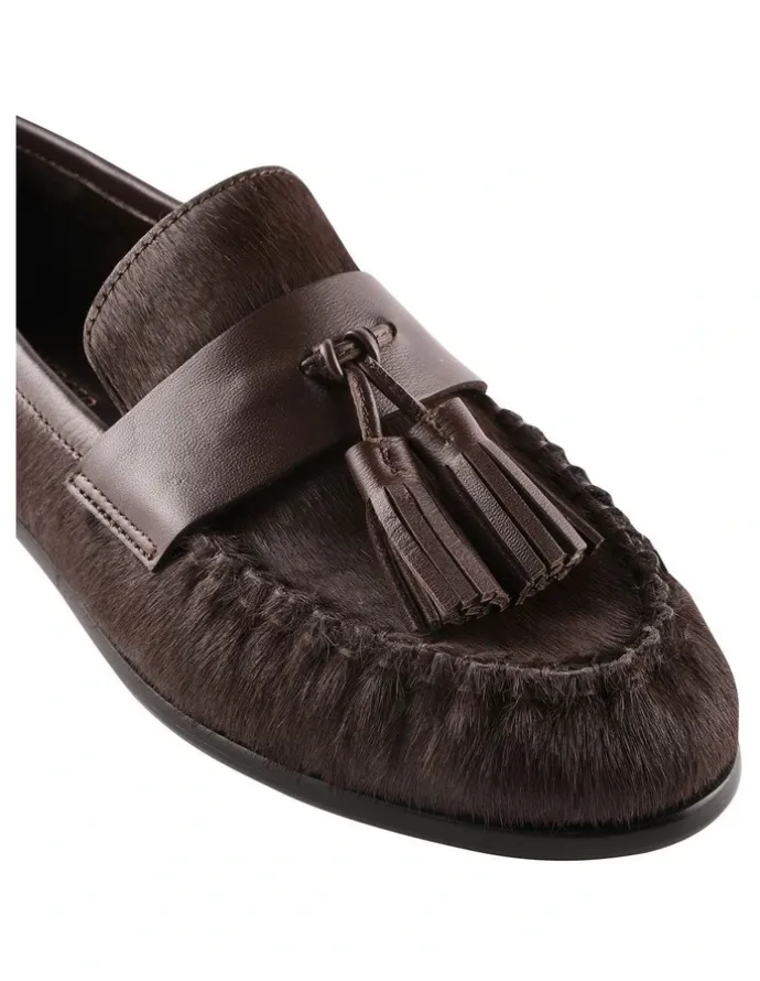 Jo Mercer Myra Loafers in Chocolate Leather