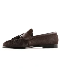 Jo Mercer Myra Loafers in Chocolate Leather