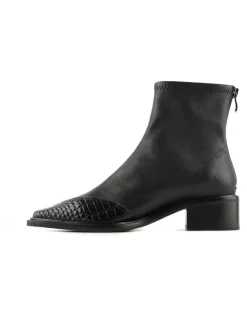 Jo Mercer Oracle Flat Ankle Boots in Black Multi