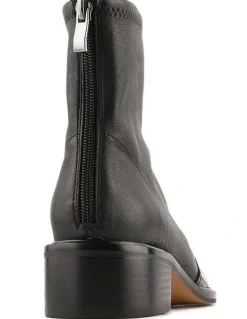 Jo Mercer Oracle Flat Ankle Boots in Black Multi