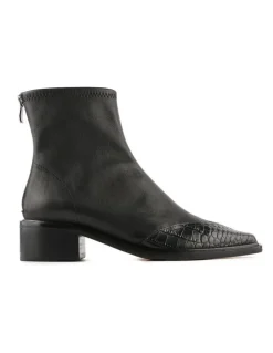 Jo Mercer Oracle Flat Ankle Boots in Black Multi