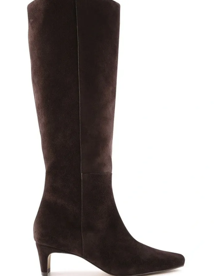Jo Mercer Sophie Knee Boots in Bitter Choc Suede