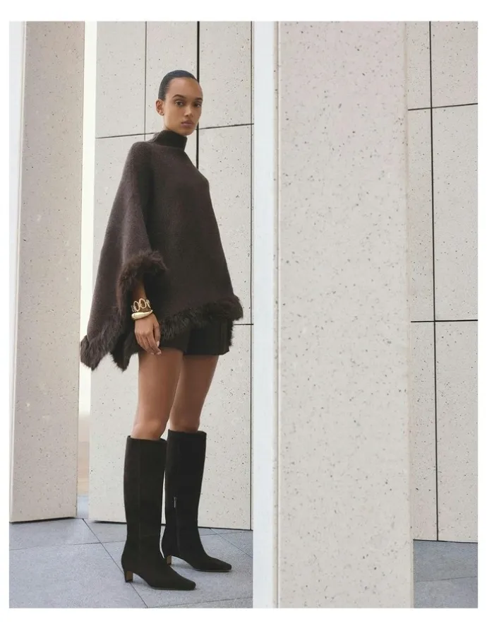 Jo Mercer Sophie Knee Boots in Bitter Choc Suede