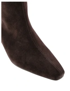 Jo Mercer Sophie Knee Boots in Bitter Choc Suede